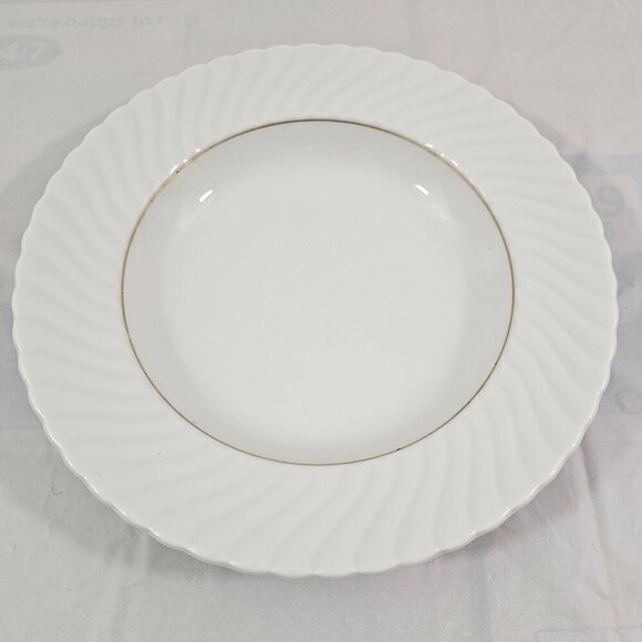 Schonwald Germany White Swirl Rimmed 9” Porcelain Salad Soup Bowls – Set of 4 - Picture 13 of 16